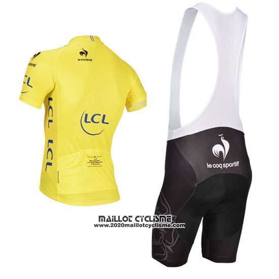 2014 Maillot Ciclismo Tour de France Jaune Manches Courtes et Cuissard